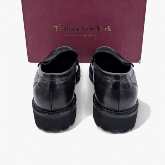 To Boot New York $399 O\'Conner Leather Loafers Windsor Black Lug Sole Men\'s 9.5 main image 5